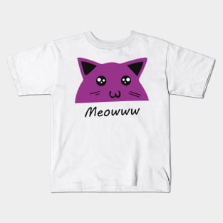 Meowww cute cat Kids T-Shirt